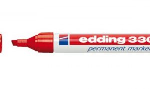 MARCADOR PERMANENTE PUNTA BISELADA 1-5MM 3300 ROJO EDDING 3300-02