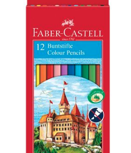 ESTUCHE 12 LAPICES COLORES HEXAGONALES HT FABER CASTELL 120112