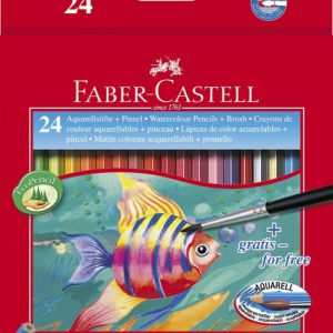 ESTUCHE 24 LÁPICES ESCOLARES ACUARELABLES HT-120224 FABER CASTELL 114425