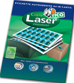 CAJA 100 HOJAS ETIQUETAS BLANCAS CON ESQUINAS REDONDAS-LÁSER/LÁSER DE COLOR/INYECCIÓN DE TINTA/FOTOCOPIADORAS-99,1X34 MM TICO LP4W-9934