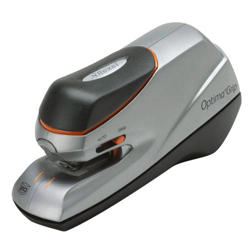 GRAPADORA ELECTRICA OPTIMA GRIP HASTA 20 HOJAS COLOR NEGRO / PLATA REXEL 2102349 - Imagen 2