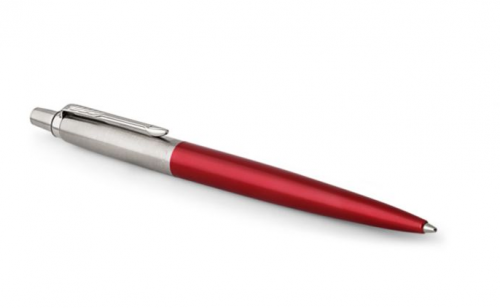 BOLÍGRAFO RETRÁCTIL JOTTER KENSINGTON ROJO CON RIBETE CROMADO PUNTO MEDIO TINTA AZUL PARKER 1953187 - Imagen 2