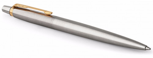 BOLÍGRAFO RETRÁCTIL JOTTER DE ACERO INOXIDABLE CON RIBETE DORADO PUNTO MEDIO TINTA AZUL PARKER 1953182 - Imagen 3