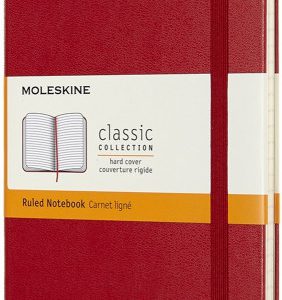 LIBRETA CLASICA TAPA DURA ROJA M (11,5X18CM) RAYADA MOLESKINE QP050F2