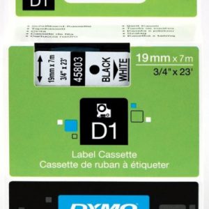 CINTA ROTULADORA D1 19MMX7M NEGRO/BLANCO DYMO S0720830