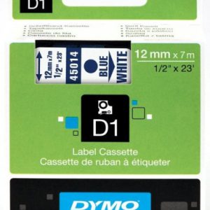 CINTA ROTULADORA D1 12MMX7M AZUL/BLANCO DYMO S0720540