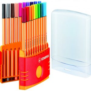 CAJA PLASTICO 20 UNIDADES PUNTA FINA 0,4MM. POINT 88 COLORPARADE STABILO 8820-03