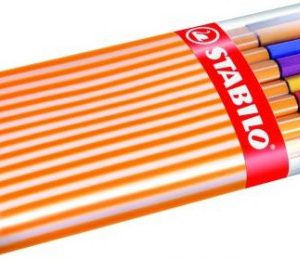 CAJA PLASTICO OVALADA 20 UNIDADES PUNTA FINA 0,4MM. POINT 88 ZEBRUI STABILO 8820-02