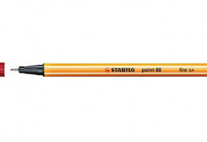 ROTULADOR PUNTA FINA POINT 88 0.4MM CARMESÍ STABILO 88/50