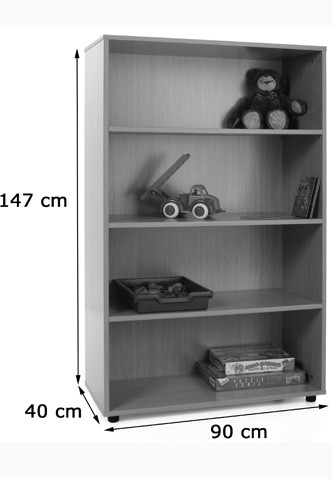 MUEBLE MEDIO ESTANTERÍA HAYA MOBEDUC 600301HP18 - Imagen 2