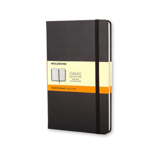 LIBRETA CLASICA TAPA DURA NEGRA L (13X21CM) CUADRICULADA MOLESKINE QP061