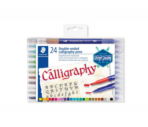ESTUCHE DE PLĂSTICO CON 24 ROTULADORES, COLORES SURTIDOS STAEDTLER 3005 TB24