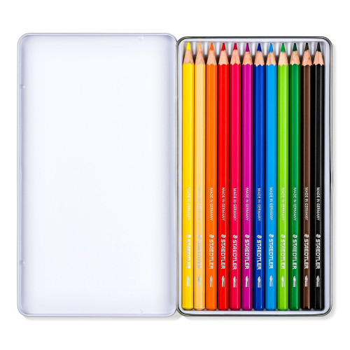 ESTUCHE METÁLICO CON 12 LÁPICES, COLORES SURTIDOS STAEDTLER 146C M12 - Imagen 2