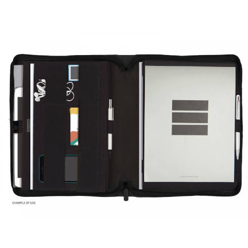 CARPETA CONGRESO PORTADOCUMENTOS CREMALLERA SERIE 00 A4 NEGRO J954 FINOCAM 5095060 - Imagen 2