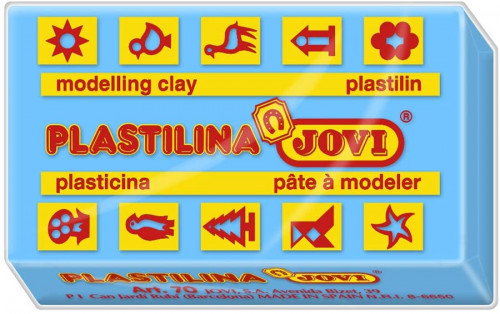 CAJA 30 PASTILLAS PLASTILINA 50 G - AZUL CLARO JOVI 7012
