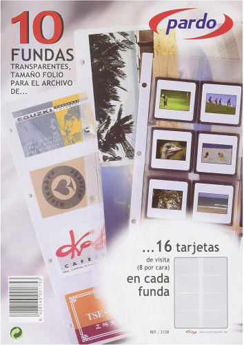 RECAMBIO DE 10 FUNDAS CON 16 TARJETAS POR FUNDA PARDO 212800