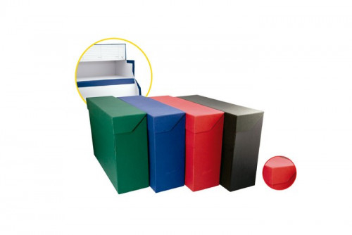 CAJA TRANSFERENCIA FOLIO CARTON FORRADO EN GELTEX (39X25,5 X11 CM) AZUL MARIOLA 1685AZ