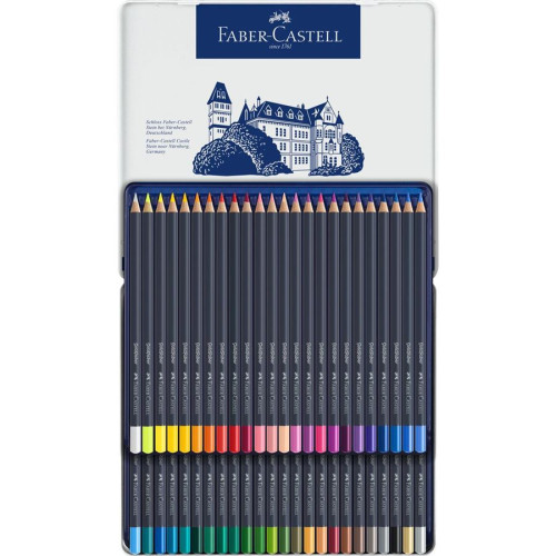 ESTUCHE DE METAL CON 48 LĂPICES DE COLORES GOLDFABER. FABER CASTELL 114748 - Imagen 2