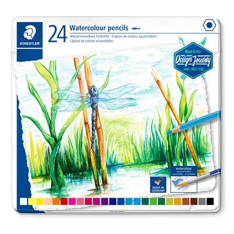 ESTUCHE DE METAL CON 24 LĂPICES, COLORES SURTIDOS STAEDTLER 14610C M24