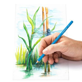 ESTUCHE DE METAL CON 24 LĂPICES, COLORES SURTIDOS STAEDTLER 14610C M24 - Imagen 5