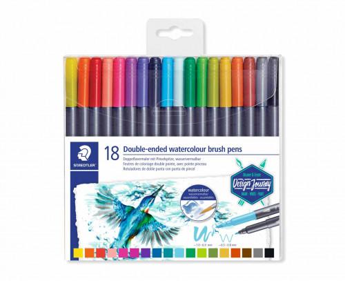 ESTUCHE DE PLĂSTICO CON 18 ROTULADORES, COLORES SURTIDOS STAEDTLER 3001 TB18