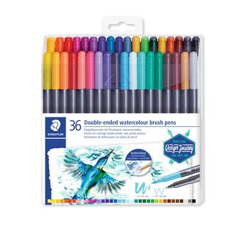 ESTUCHE DE PLĂSTICO CON 36 ROTULADORES, COLORES SURTIDOS STAEDTLER 3001 TB36