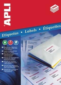 CAJA 100 HOJAS ETIQUETA BLANCA ILC 105X148 1280 APLI