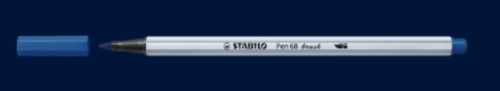 ROTULADOR PUNTA FIBRA PINCEL PEN 68 BRUSH AZUL STABILO 568/32 - Imagen 2