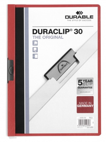 DOSSIER CON CLIP 30 H A4 ROJO DURABLE 2200-03