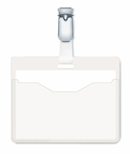 CAJA DE 25 IDENTIFICADORES CON PINZA TRANSPARENTE 60X90 DURABLE 8106-19 - Imagen 2