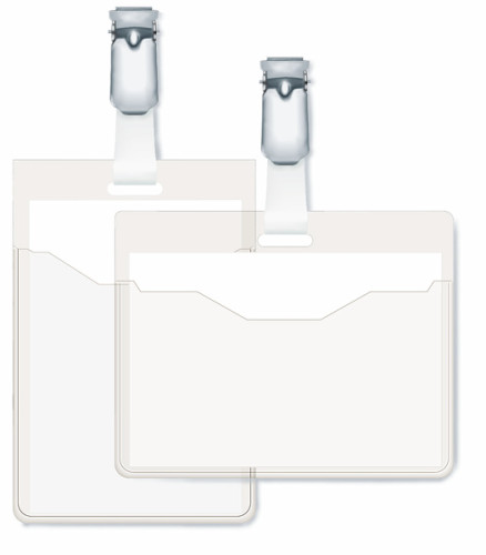CAJA DE 25 IDENTIFICADORES CON PINZA TRANSPARENTE 60X90 DURABLE 8106-19 - Imagen 3