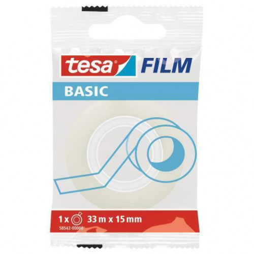 CINTA ADHESIVA TRANSLĂCIDA BASIC 15MM.X33M. TESA 58542-0000