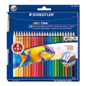 LĂPICES COLOR NORIS AQUARELL 144 10, ESTUCHE 24 PZAS STAEDTLER 144 10NC24