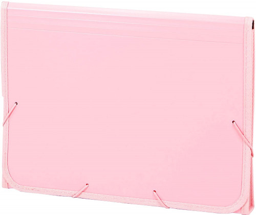 ACORDEON POLIPROPILENO SOFT FOLIO 13 DEPARTAMENTOS RIBETE GOMA ROSA CARCHIVO 19260025