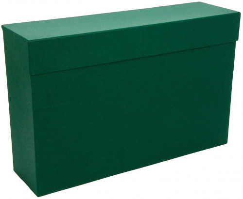 CAJA TRANSFERENCIA FOLIO CARTON FORRADO EN GELTEX (39X25,5 X11 CM) VERDE MARIOLA 1685VE