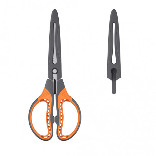 ErichKrause Protector Universal Corte recto Gris, Naranja, Acero inoxidable - Imagen 2