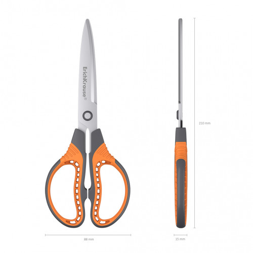 ErichKrause Protector Universal Corte recto Gris, Naranja, Acero inoxidable - Imagen 5