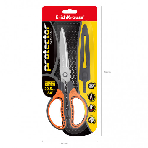 ErichKrause Protector Universal Corte recto Gris, Naranja, Acero inoxidable - Imagen 6