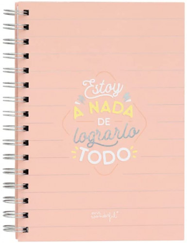 LIBRETA PEQUEÑA - ESTOY A NADA DE LOGRARLO TODO MR WONDERFUL WOA11053ES