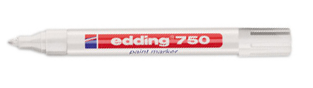 MARCADOR PERMANENTE 2-4MM 750 BLANCO EDDING 750-49