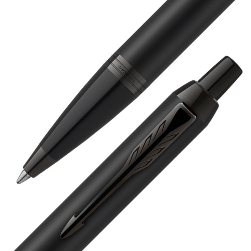 BOLĂGRAFO IM CUERPO NEGRO MATE/ADORNOS NEGROS MEDIUM PARKER 2127618 - Imagen 3