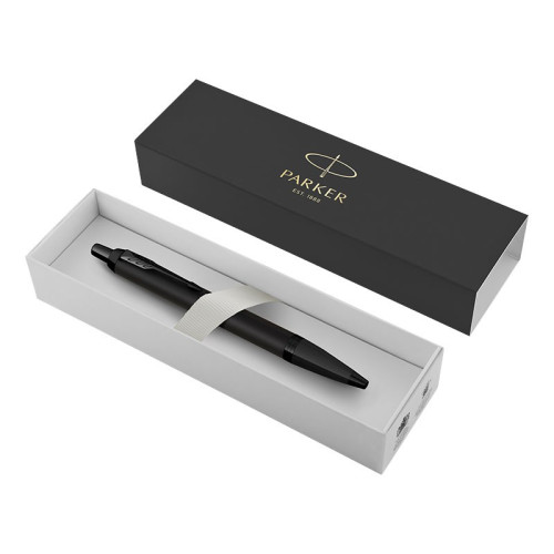 BOLĂGRAFO IM CUERPO NEGRO MATE/ADORNOS NEGROS MEDIUM PARKER 2127618 - Imagen 7