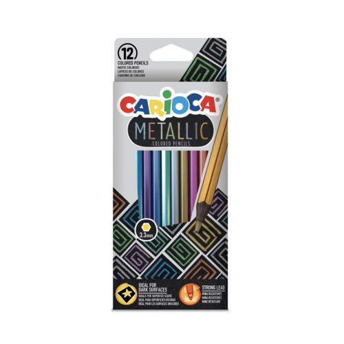 CAJA 12 LÁPICES DE COLOR METÁLICO CARIOCA 43164