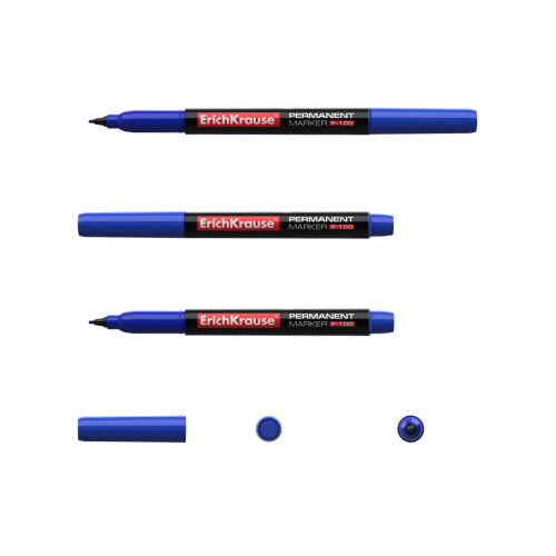MARCADOR PERMANENTE P-100 AZUL ERICH KRAUSE 12842 - Imagen 2