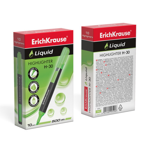 MARCADOR FLUORESCENTE LIQUID H-30 VERDE ERICHKRAUSE 47974 - Imagen 3