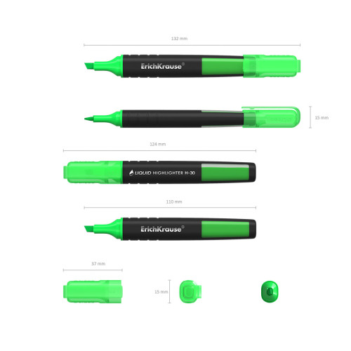 MARCADOR FLUORESCENTE LIQUID H-30 VERDE ERICHKRAUSE 47974 - Imagen 4