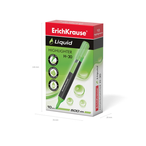 MARCADOR FLUORESCENTE LIQUID H-30 VERDE ERICHKRAUSE 47974 - Imagen 5