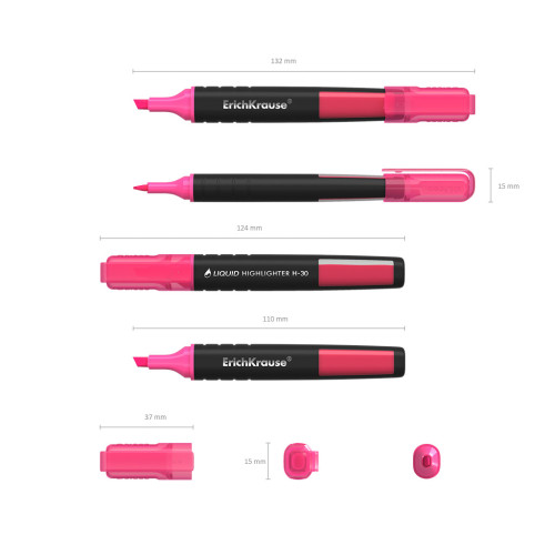 MARCADOR FLUORESCENTE LIQUID H-30 ROSA ERICHKRAUSE 47975 - Imagen 3