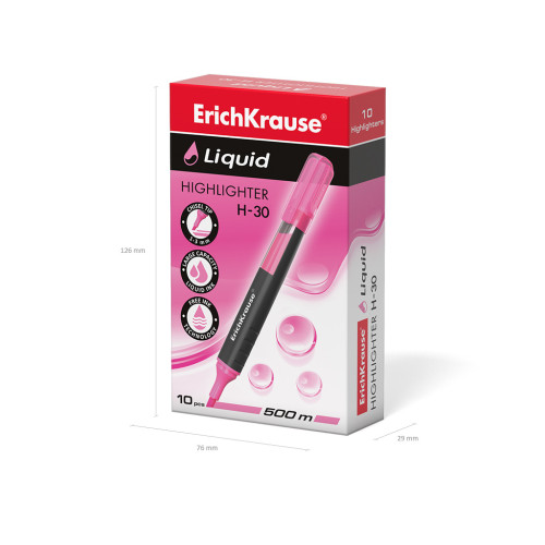 MARCADOR FLUORESCENTE LIQUID H-30 ROSA ERICHKRAUSE 47975 - Imagen 4