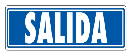 SEÑAL "SALIDA (SIN INDICADOR)" 175X65 PVC GRIS ARCHIVO 2000 6177-07 GS